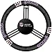 Fremont Die NFL New York Giants Leather Steering Wheel Cover, Fits Most Steering Wheels, Black/Team Colors