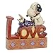 Enesco Jim Shore Peanuts Snoopy Love Word Fig Figurine, 5