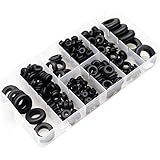 Sutemribor 8 Sizes Rubber Grommet Kit Ring Assortment Set Electrical Gasket Tools for Wire, Cable and Plug (180 Pieces)