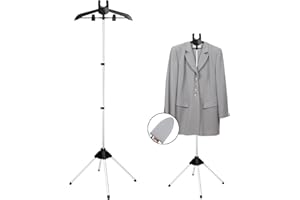 Reivd 32-63 Inch Adjustable Steamer Stand for Clothes, Foldable Iron stand with Ironing Glove, Portable Garment Steamer Rack for Clothes, Garment Hanger for Steaming Clothes