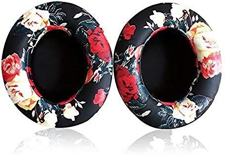 Replacement Ear Pads for Beats Studio 2.0 Wired/Wireless and Studio 3 Over Ear Headphones by Dr. DRE ONLY (Does not fit Solo) (Black Floral)