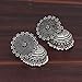 iTrends Oxidized Silver Color Indian Jhumki Earrings for Women & Girl (Set of 2)
