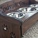 3 bowl dog bowl stand/backsplash