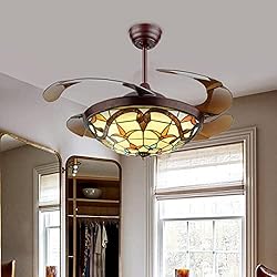 Panda Lighting 42" Tiffany Style Ceiling Fan with