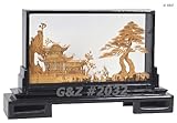 2032 Oriental Garden View w/Cranes - Chinese Cork Sculptures