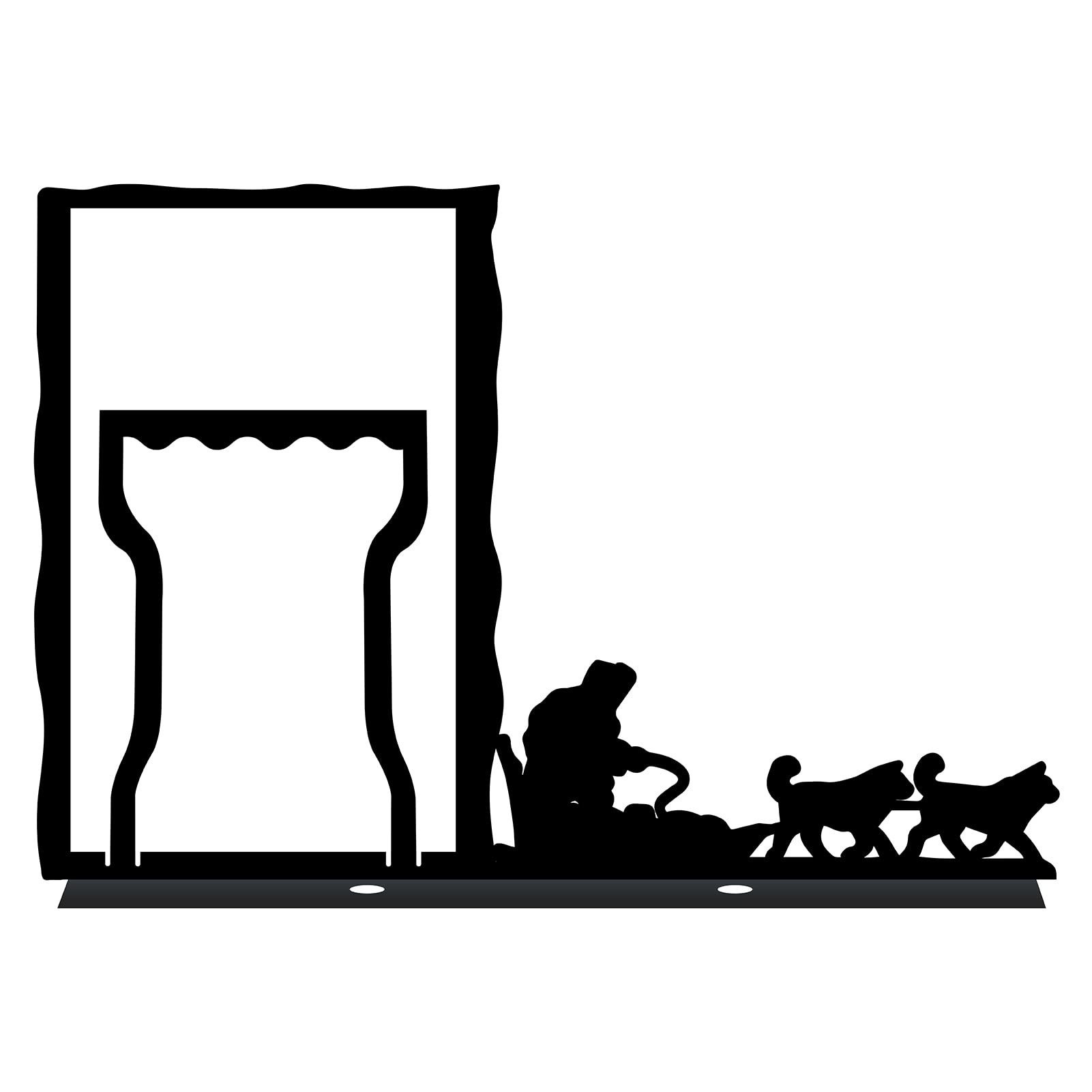 CREATCABIN Metal Sled Vertical Photo Frame Black Vintage 3 x 5 Horizontal Picture Frame Stand Organizer Modern Art for Desk Accessories Office Desktop Countertop Decorative