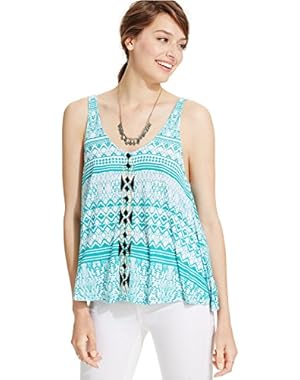 Jessica Simpson Women's Junior's Printed Swing Tank Top