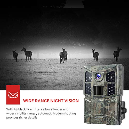 Victure Trail Game Camera Waterproof IP66 with Night Vision 20MP 1080P