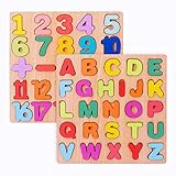 Alphabet Puzzle Wooden Puzzles for Toddlers 3 4 5 6