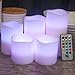 Classic 5 Piece Flameless Pillar Candles, Real Wax Flickering LED Battery Powered Fake Set No Heat and Safe, Perfect for Holiday Decor, Xmas, Weddings, Centrepieces - 12 Color Remote Control and Timer