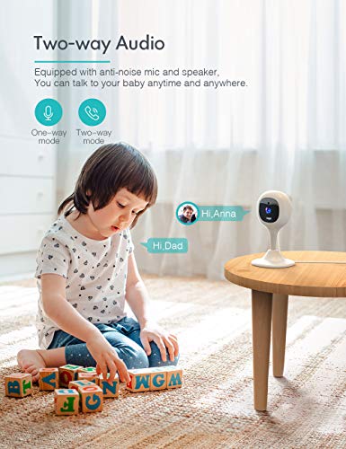 Voger Baby Monitor Camera With 2 Way Audio 1080p Wifi Home Security Camera With Motion Detection Night Vision Compatible With Alexa Pricepulse