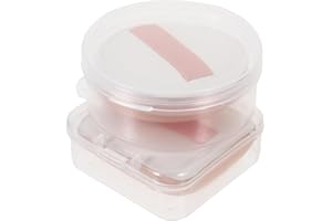 ABOOFAN 2Pcs Women Powder Puff Reusable Makeup Sponges Face Applicators with Clear Storage Box Travel Supply for Foundation L