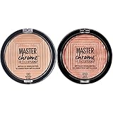 Maybelline New York Facestudio Master Chrome Metallic Highlighter Makeup, Molten Gold and Molten Rose Gold, 0.48 Ounce