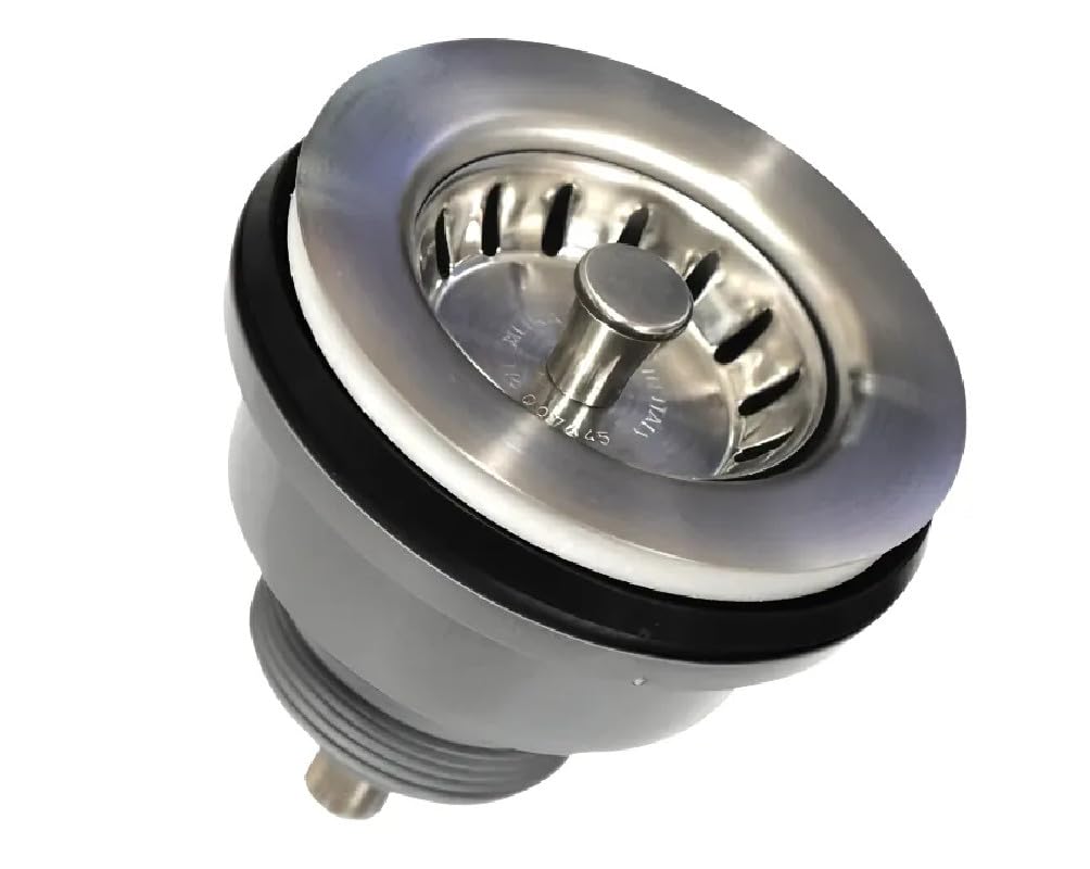 lira 2054001 2054.001 Mini Basket Drain for Ceramic Sinks D60, White