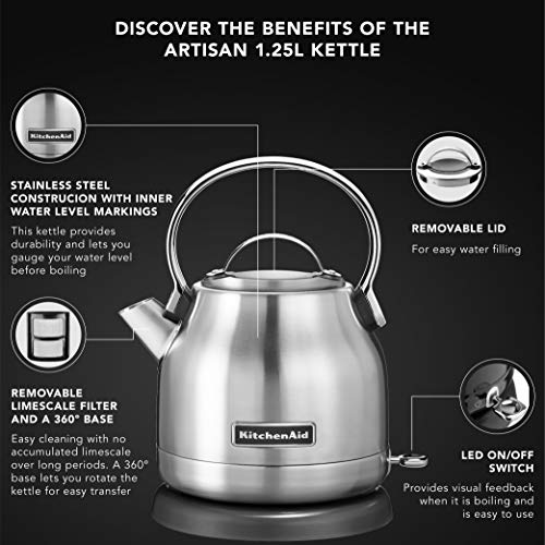 KitchenAid KEK1222TB Electric Kettle, 1.25 L, Twilight Blue The Home
