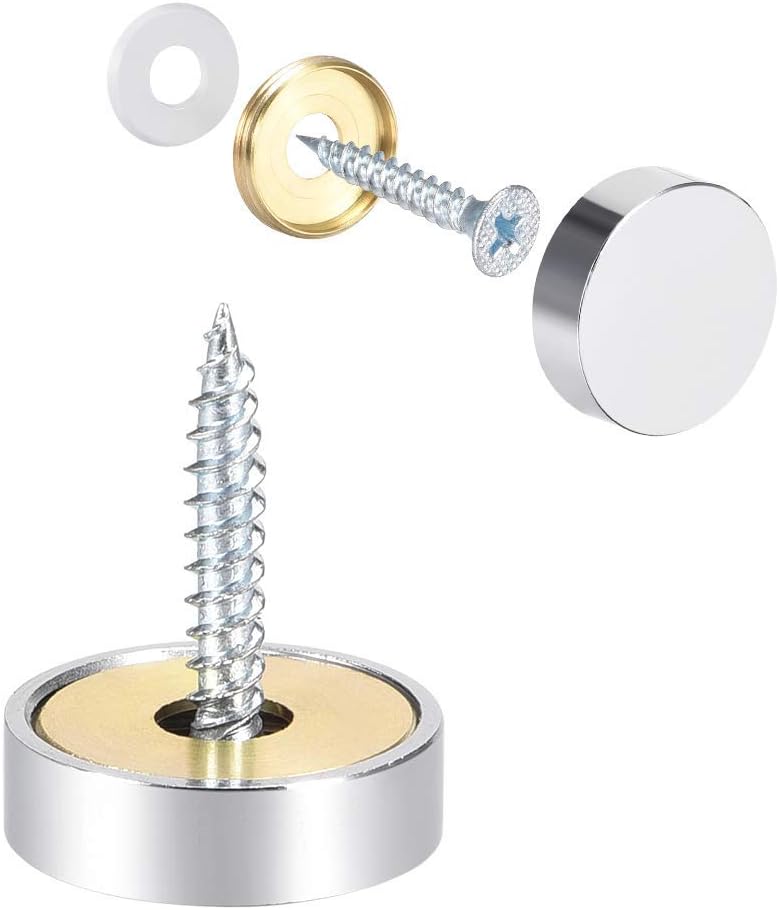 Mirror screws Decorative caps 20mm polished stainless steel cover nails