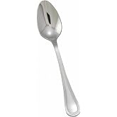 Winco 8" Shangarila Stainless Steel Dinner Spoon (Set of 12) | Dishwasher safe, Heavyweight for durability, Foodservice, Great for Main Courses, Soups, Broth, Noodles and Tasting Service