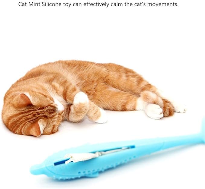 cat self cleaning toothbrush with catnip inside