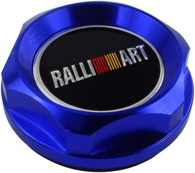 Ralliart Racing Engine Oil Cap Oil Fuel Filler Cover Cap for Mitsubishi,Blue