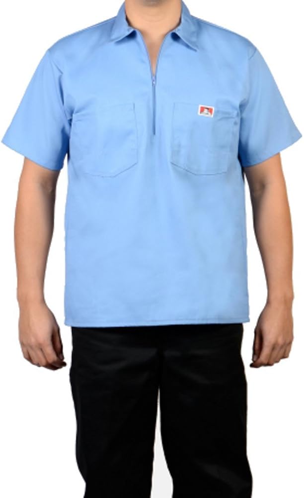 Ben Davis Short Sleeve 1/2 Zip Shirt: Clothing