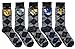 Harry Potter House Crests Argyle Pattern Men's 5 Pack Crew Socks (Charcoal Argyle)