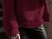 Oyanus Women's Loose Cowl Neck Chunky Cable Knit Pullover Top Sweater Jumper Red L