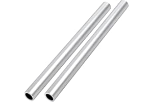 UAUAFIFI 6061 Aluminum Tubing, 19mm OD Seamless Aluminum Round Tube,2mm Wall x 330mm Length Metal Straight Pipe for Diy, Industry, Decoration (2Pcs, 19x15x330mm)