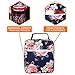 Leakproof Insulated Reusable Cooler Lunch Bag - Durable Compact Office Work School Lunch Box with Multi-Pockets & Detachable Buckle Handle for Women,Men and Kids-Big Blue Peony