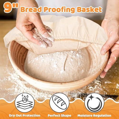 NIUB Dutch Oven for Bread Baking, 5 QT Pre-Seasoned Pot with Skillet Lid, Includes Sourdough Bread Baking Supplies, Cast Iron Pot for Frying, Braising, BBQ