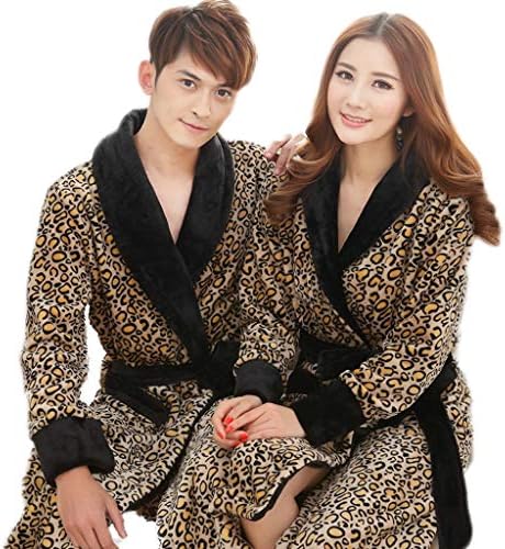 Kitchen mats Met Love Couple Nightgown Autumn And Winter Thickening Youth Men's Flannel Bathrobe Coral Fleece Plus Long Ladies Pajamas (color : A, Size : XXL)