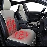 Big Ant Heated Seat Cushion, 12V Sleek Design Nonslip Car Heat Seat Cushions Cover Pad Winter Warmer - Universal Fit for Auto Supplies Home Office Chair(Gray)