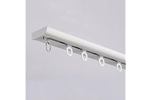 Ceiling Track Rod Single Row Curtain Track Ceiling Mounted Silent Heavy Duty System Sliding Rails Room Divider for Bedroom Li