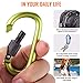 Carabiner Clip with Lock D Shape, Aluminum Carabiner Keychain Climbing Carabiner with 110 Lbs Load Capacity Durable Screw Gate Climbing Hooks for Outdoor Camping Fishing Hiking Traveling, 3.15 (4pack)