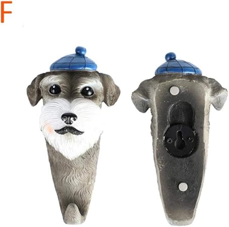 C-GRMM Creativo Forma de Perro Gancho de Pared Resina 3D ...