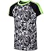New Balance Boys' Big Print Performance T-Shirt, Black/Lime Glow/Camo, 10/12