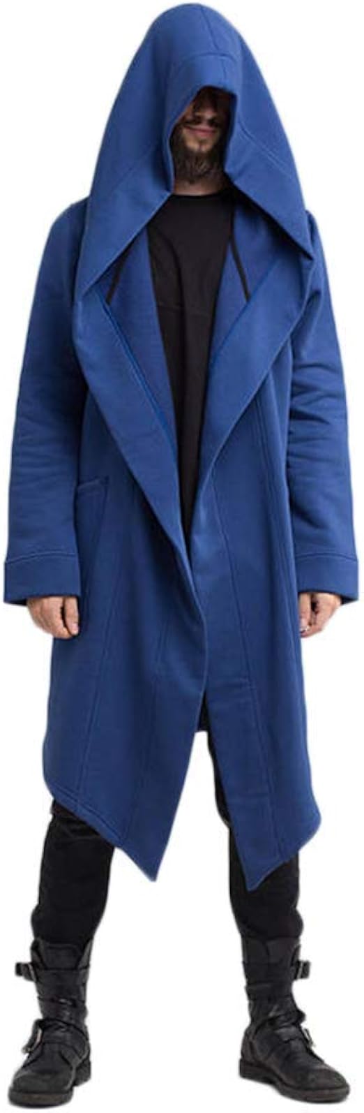 HaiDean Punk Jacket Steampunk Gothic Sleeve Long Retro Hooded Modern