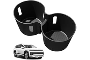 BestEvMod Center Console Cup Holder Insert Compatible with 2026 2025 Hyundai Ioniq 9 Accessories Waterproof Non-Slip Easy to 