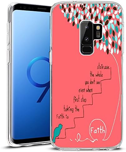 Cover for Samsung Galaxy S9 Plus 2018 Release TPU Non-Slip High Definition Printing Bible Verses Faith Is Taking The First Step Even When You Don'T See The Whole Staircase