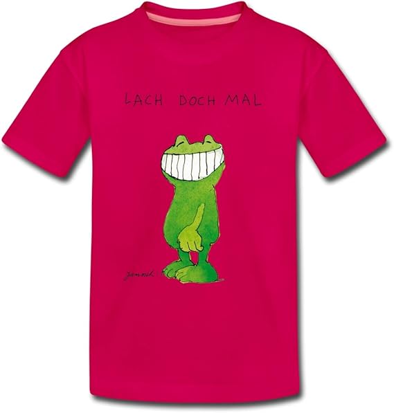 Janosch Günter Kastenfrosch Lach Doch Mal Teenager Premium TShirt Amazon.de Bekleidung