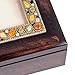 Cottage Garden Faith Hope Love Inspirational Italian Style Burlwood Finish Jewel Lid Music Jewelry Box Plays Amazing Grace