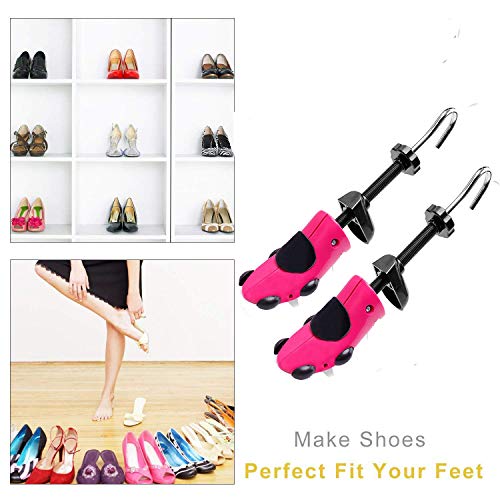 Pair of Professional 2-Way Shoe Stretcher, HuKimGee Adjustable Length and Width Shoe Shaper Upgrade Tough Plastic Shoe Trees Metal Unisex Durable Shoes Stretcher for Women (USA Size (US5.5-10)) - Thumbnail 6