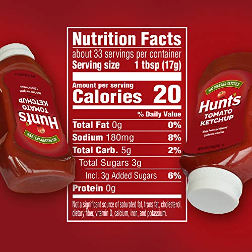 HUNT’S TOMATO KETCHUP, 20 OZ