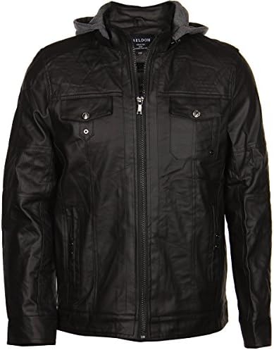 Casual Apparel 1027-C Hestia Mens Dark Chocolate PVC Jacket - X-Large