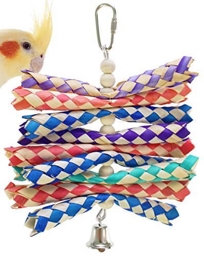 Bonka Bird Toys 946 SHREDBURST BIRD TOY parrot cage craft toys cages cockatiel parrotlet conure. Quality Product Hand Made in The USA.