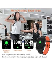 Fitpolo Smart Watch Health Fitness Tracker, Activity Tracker Heart Rate Monitor, Step Calories Counter, Sleep Monitor, Stopwatch, Breath Training, Waterproof Sports Pedometer Watch for Kids Woman Man