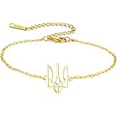 Dreamtimes Ukrainian Symbol Bracelet for Women Ukraine Bracelet Ukraine Trident Inspired Gifts Ukrainian Remembrance Jewelry
