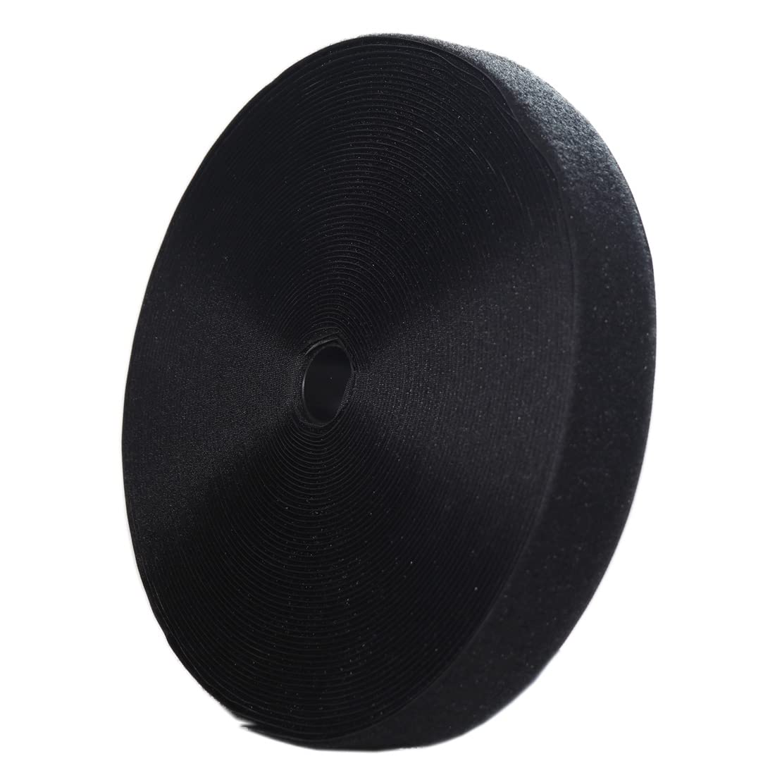 27 Yards Only Loop Sew-on 100% Polyester, Roll of Loop 1.5in Width for Sticking Curtains, Carpets, Fabrics, Holding Appliances, (Black Loop, 1.5in)