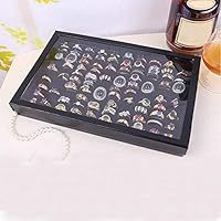 Vkarh Jewelry Rings Display Tray, Velvet 100 Slot Case Box Jewelry Storage Box