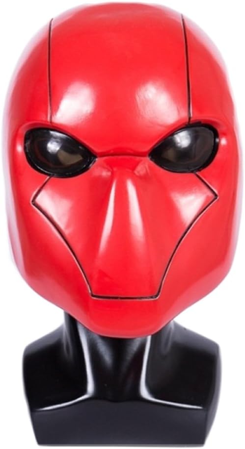 nihiug Batman Red Hood Helmet Cosplay Mask,Red-OneSize