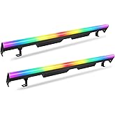ENDYSHOW LED Stage Pixel Light Bar,60W 90 LEDs RGB DMX DJ Stage Wash Light Bar Side with Screw Seamless Stitching Design DMX Lights Strip for Event Stage Club Party Show Wedding Lighting 2Pack